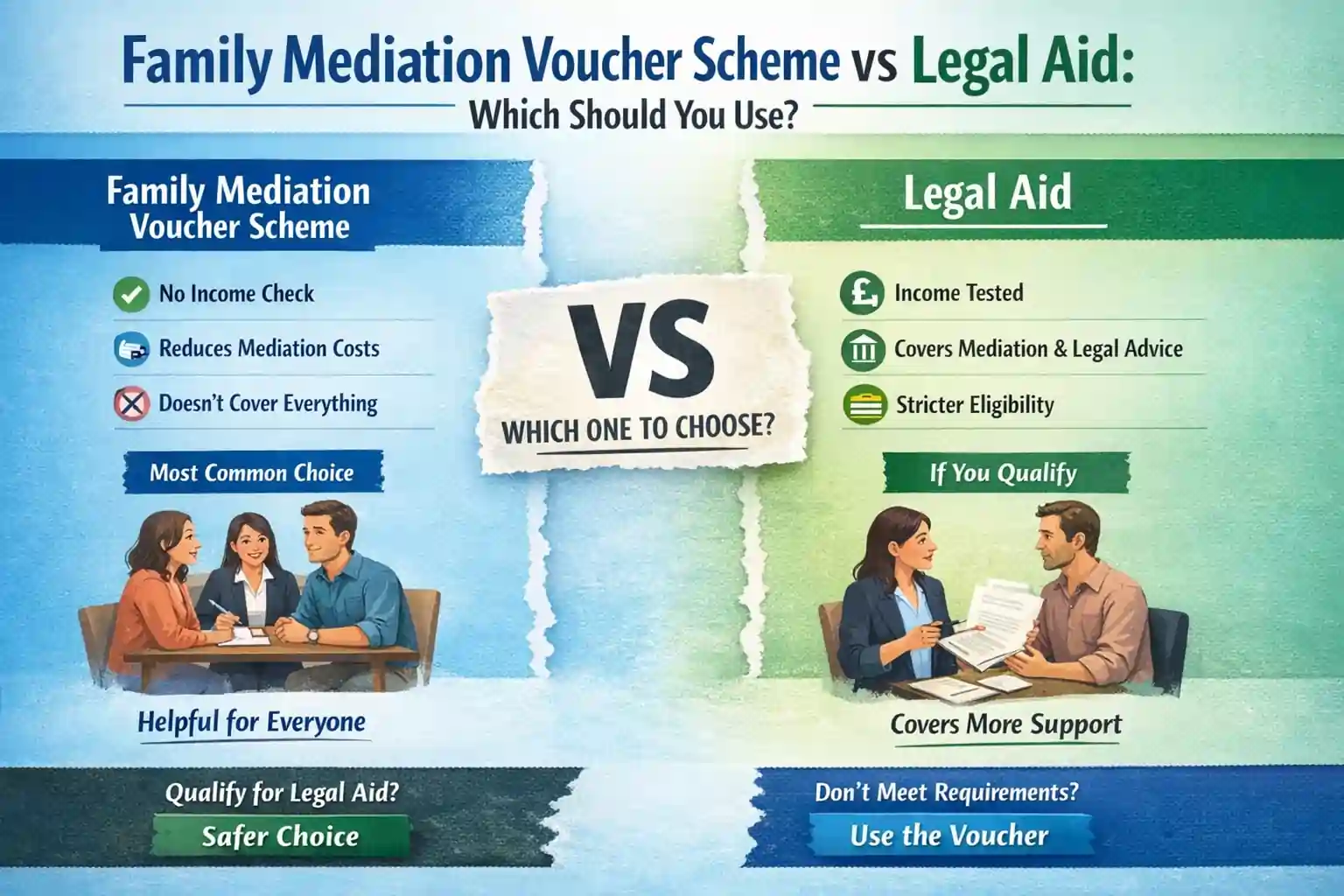 Family Mediation Voucher Scheme vs Legal Aid: Which Should You Use Cheltenham?