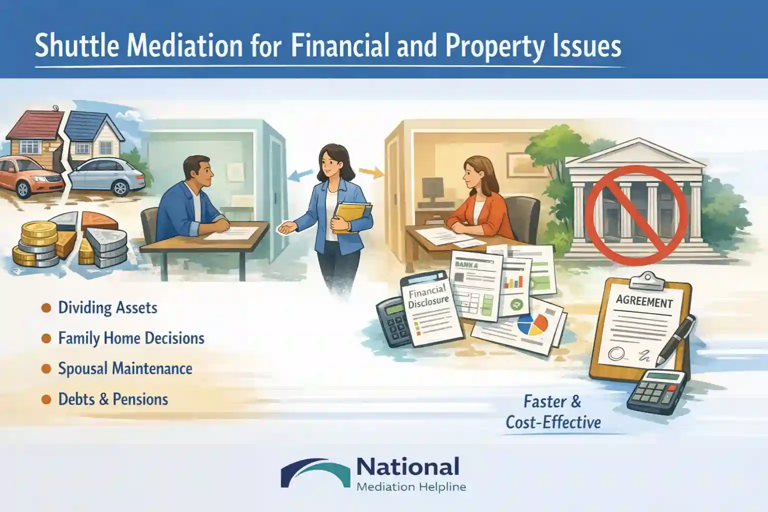 Shuttle Mediation for Financial and Property Issues Cheltenham